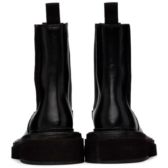 Marsell Pollicione Chelsea Boots 37 7 Womens Black Leather New - Picture 11 of 12